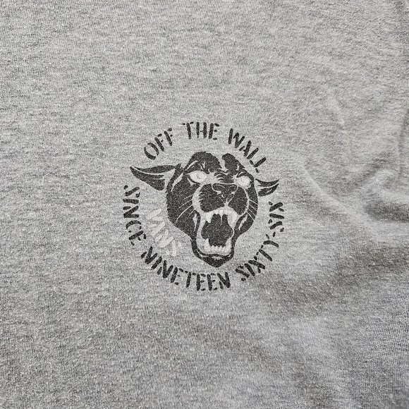 Vans Off The Wall Panther Graphic Long Sleeve Shirt in Grey & Black Men’s Size L - Picture 4 of 5